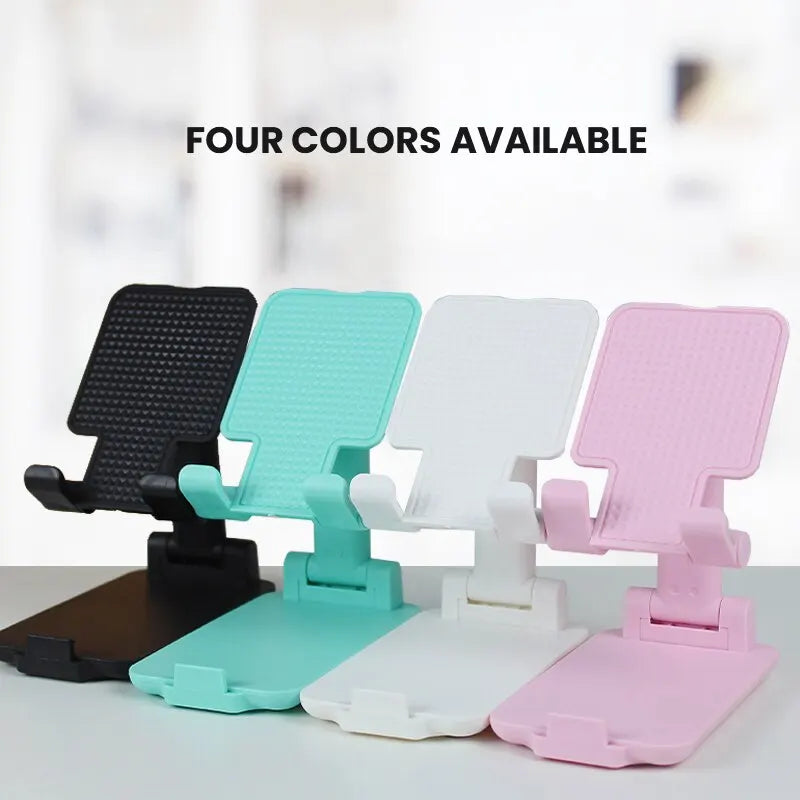 Foldable Phone Stand Adjustable Angle And Height With Silicone Pad