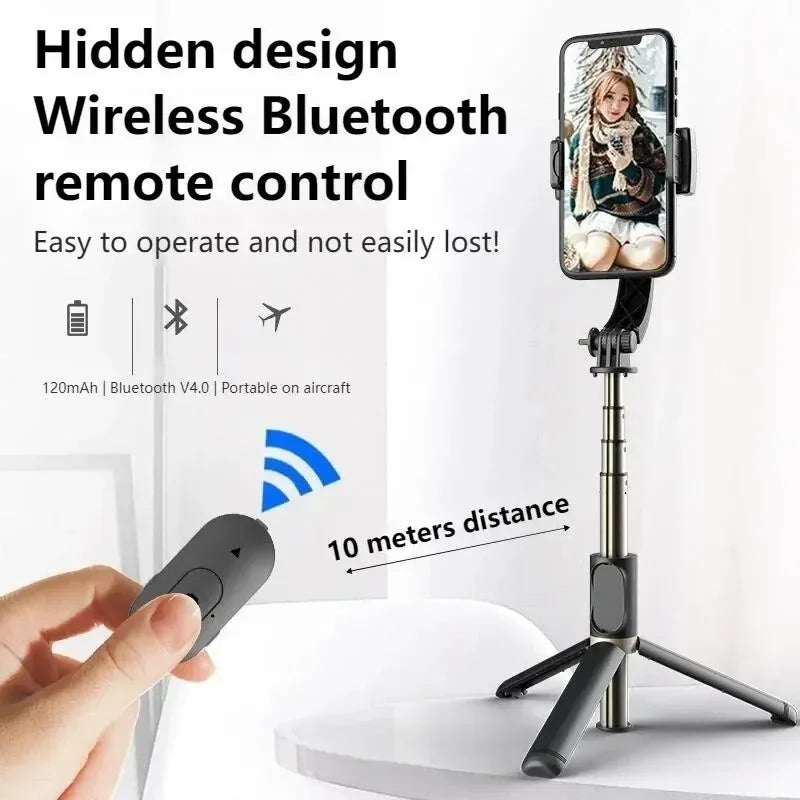 Q08 Gimbal Stabilizer Mobile Phone Video Stabilizer Bluetooth Selfie