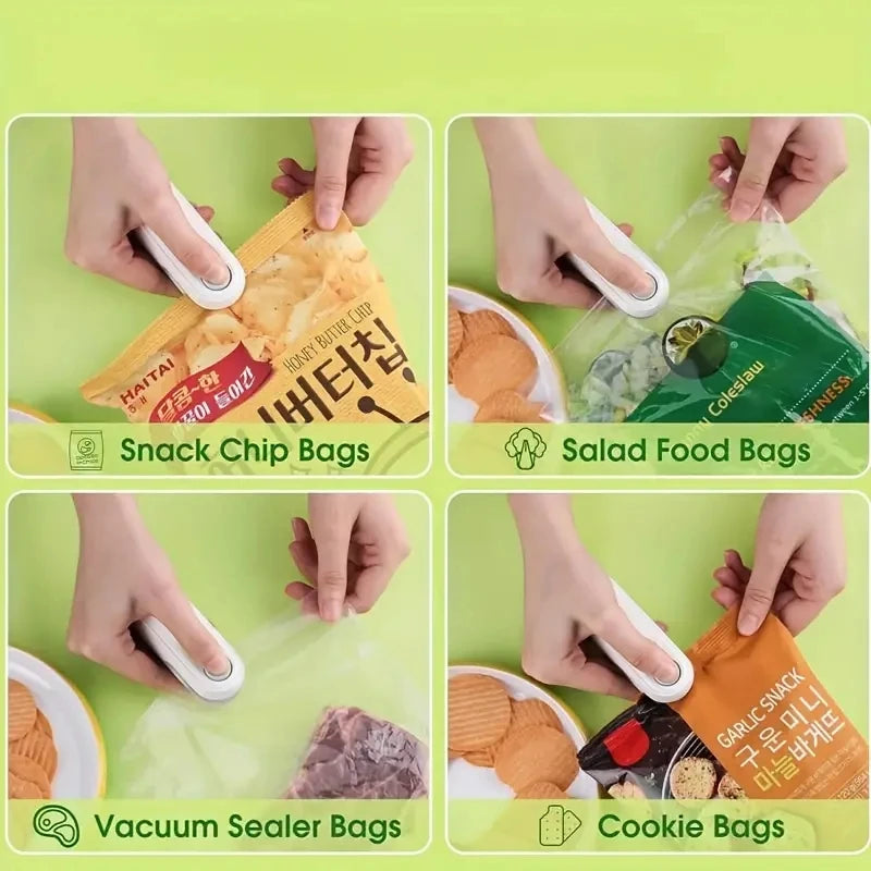 Mini Heat Bag Sealing Machine Package Sealer Bags Plastic Food Sealer