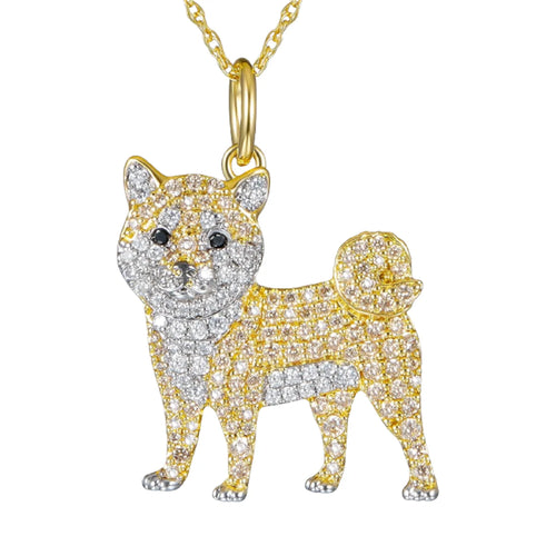 Exquisite and Cute Schnauzer Dog Pendant Necklace for Women Elegant