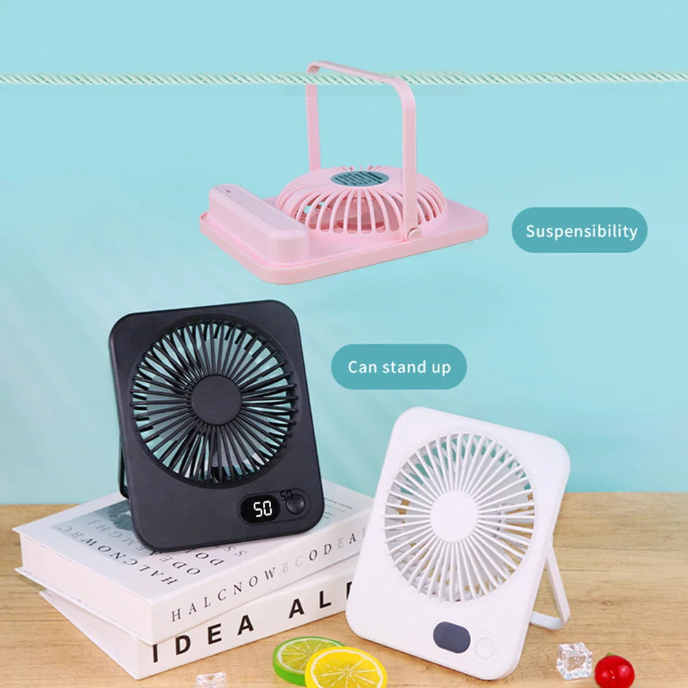 2024 New small fan handy charging long life ultra-thin desktop fan