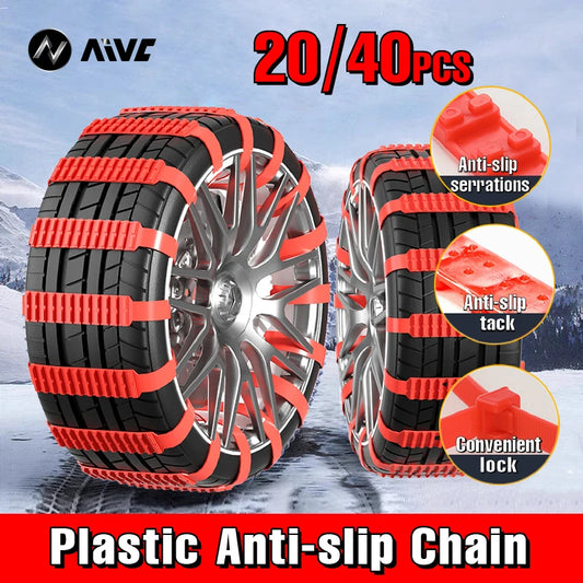 AIVC Anti-Skid Snow Chains for Car Motorcycles Winter and Bad Terrain