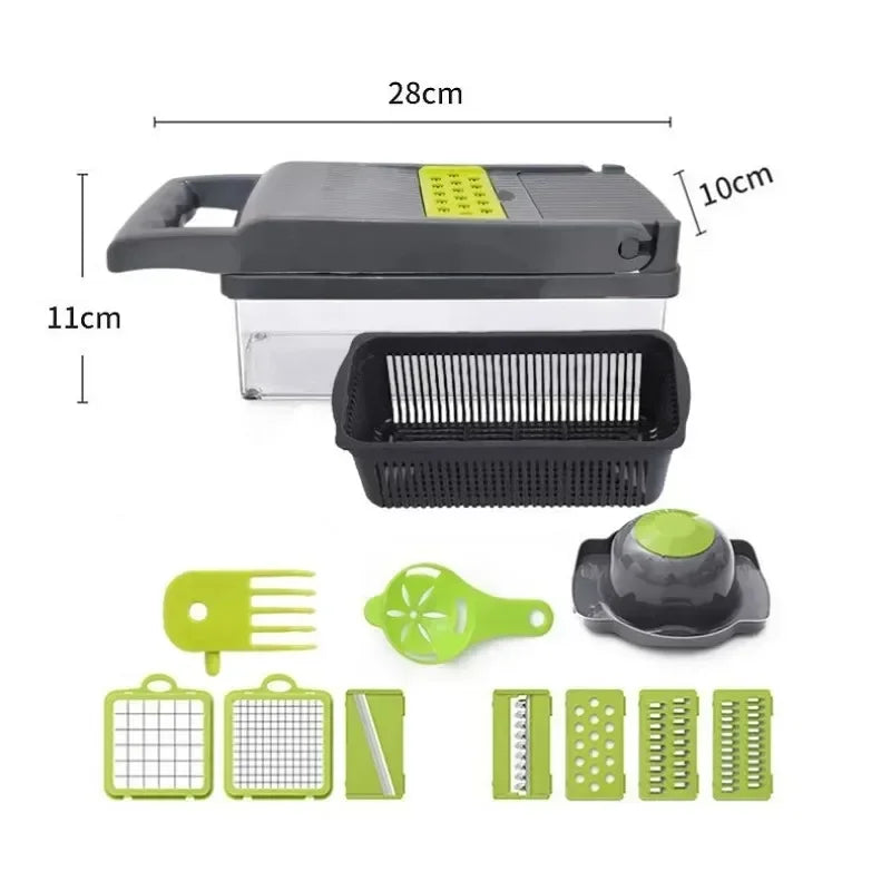 14/16 in 1 Multifunctional Vegetable Chopper Grate Food Handle Food