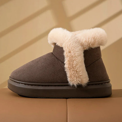 Evshine Winter Fur Fluffy Snow Boots For Women Warm Plush Lined Cotton