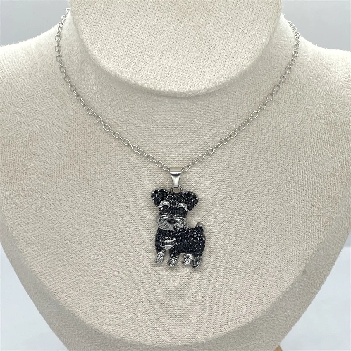 Exquisite and Cute Schnauzer Dog Pendant Necklace for Women Elegant