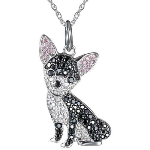 Exquisite and Cute Schnauzer Dog Pendant Necklace for Women Elegant