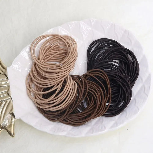 100PCS/Set Hair Ties Elastic Rubber Bands for Women Men Thin Hair