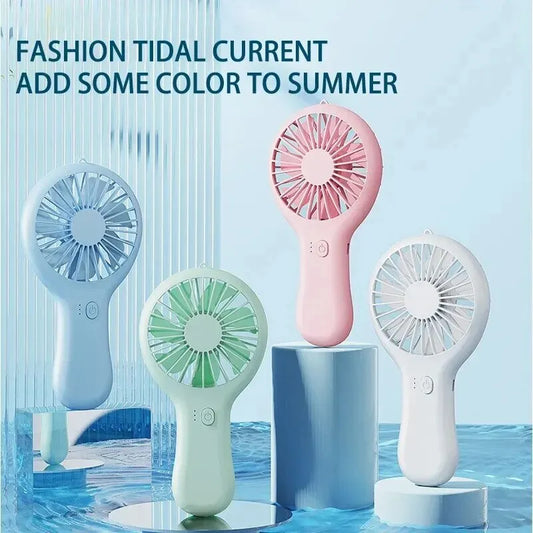 Creative Mini Handheld Small Fan USB Charging Portable 3 Speed High