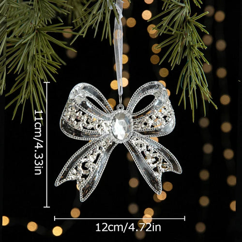 Transaprent Acrylic Crystal Christmas Tree Ornaments Snowflake Angel