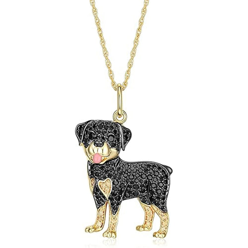 Exquisite and Cute Schnauzer Dog Pendant Necklace for Women Elegant